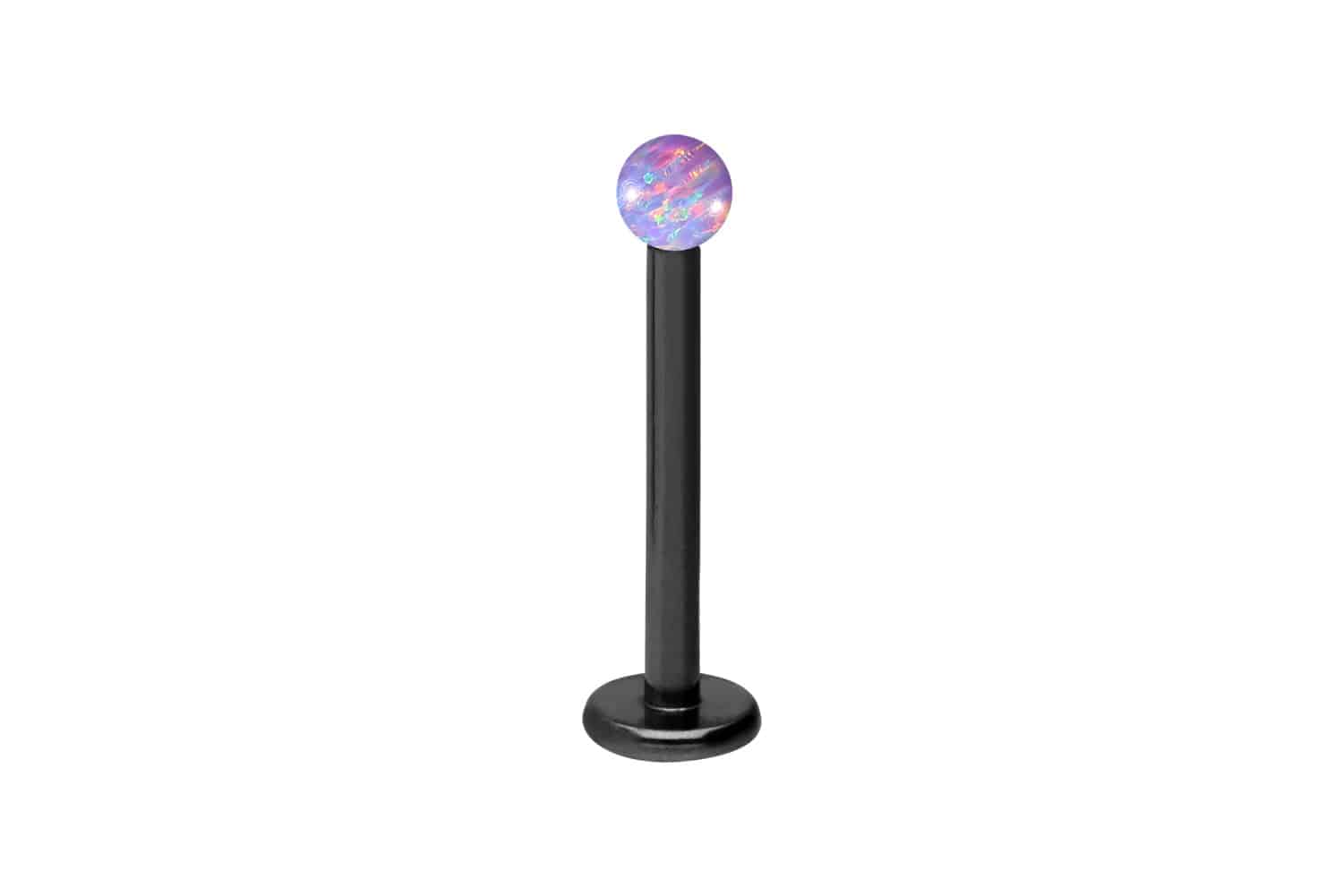 Titan Labret Piercing SYNTHETISCHER OPAL